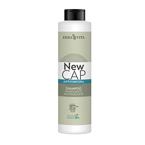 ERBA VITA Newcap Anti-Schuppen Shampoo Kosmetikprodukt formuliert, um die Kopfhaut zu reinigen, ohne die Haarfasern zu verarmen, 250 ml von Erba Vita