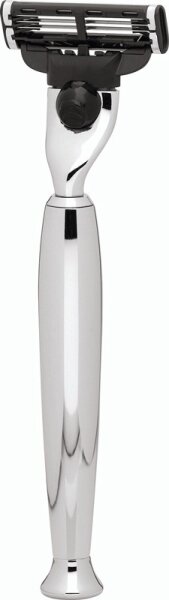 Erbe Shaving Shop Premium Design MILANO Gillette Mach3 Rasierer Metall glänzend von Erbe