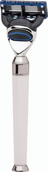 Erbe Shaving Shop Premium Design PARIS Gillette Fusion Rasierer Edelharz weiß von Erbe