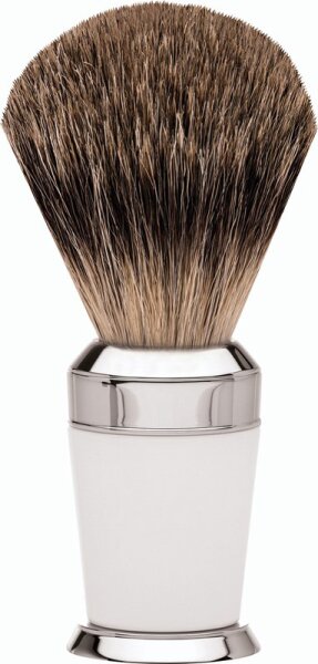 Erbe Shaving Shop Premium Design PARIS Rasierpinsel Dachshaar Edelharz weiß von Erbe