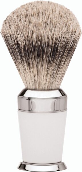 Erbe Shaving Shop Premium Design PARIS Rasierpinsel Silberspitz Edelharz weiß von Erbe