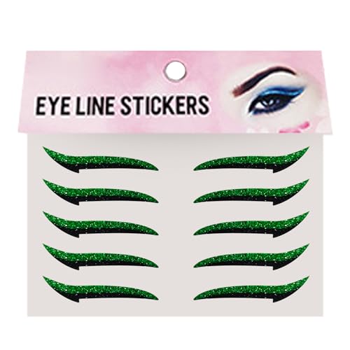 Erconsso Augenliner Sticker | Make Up Augen Lider Patches,10 Stück wasserfeste Augen Make Up Aufkleber, langanhaltende Lidschatten Streifen für Damen und Mädchen von Erconsso
