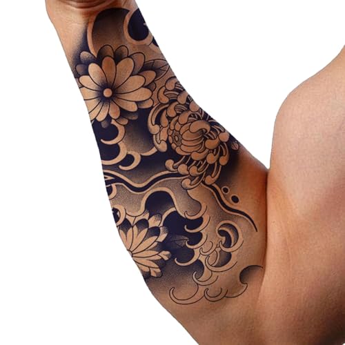 Erconsso Japanischer Körperaufkleber, Temporärer Körperaufkleber, Fake Body Sticker Adult Art Semi Permanent, Langlebiger Körperaufkleber, Kunst für Erwachsene, sichere Körperaufkleber, Partygeschenke von Erconsso