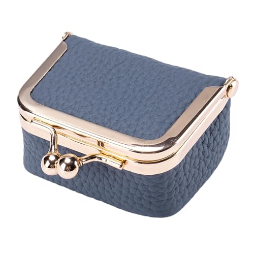 Erconsso Leder-Geldbörse, Leder-Münzbeutel,Modeschmuckbeutel - Weiche Münzgeldbörse, Autoschlüsseletui, Geldbörsen-Organizer mit Kussverschluss für Damen von Erconsso