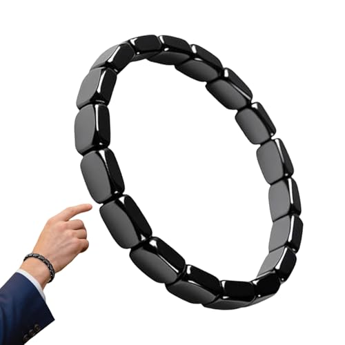 Erconsso Männer Hämatit Armband - Selbstvertrauen Stärkendes Hämatit Armband - Männlicher Schmuck Armaccessoire Alltagstragen Für Vater Ehemann Freund Freunde Klassenkameraden von Erconsso