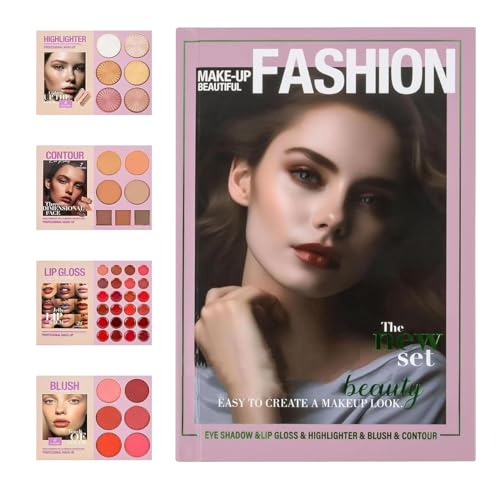 Erconsso Makeup Lidschatten Palette | Buchdesign Lidschatten Paletten | Stark pigmentierte wasserfeste natürliche Glitzer-Highlighter für Frauen Mädchen Mutter Freundin Familie Erconsso Makeup Lidschatten Palette | Buchdesign Lidschatten Paletten | Stark pigmentierte wasserfeste natürliche Glitzer-Highlighter für Frauen Mädchen Mutter Freundin Familie von Erconsso