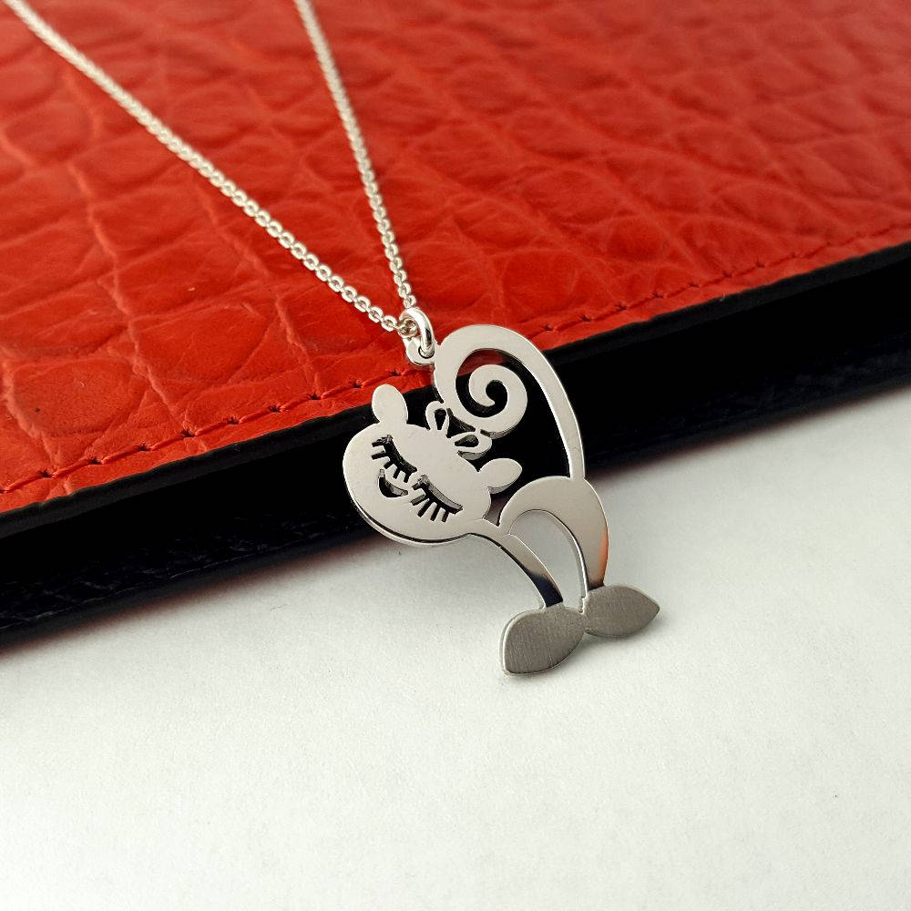 Kleine Katze Halskette - Katzen Schmuck Kitty Cut Cat Haustier von ErdalBirdalJewelry