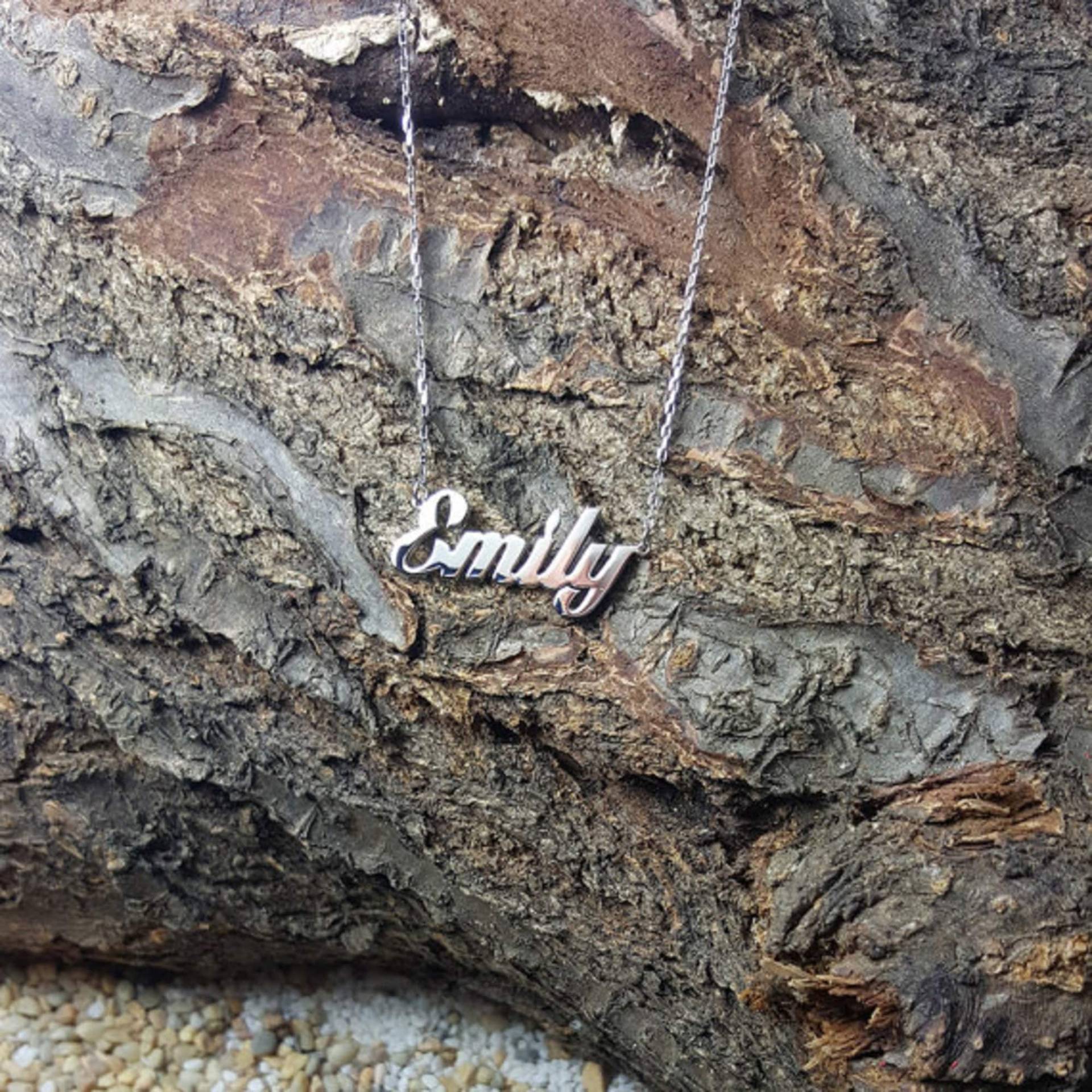 Personalisierte Sterling Silber Name Halskette Individuelles Schmuck Geschenk von ErdalBirdalJewelry