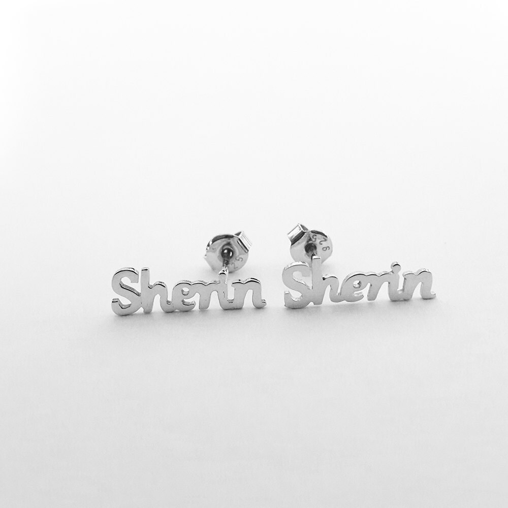Personalisierter Namen Ohrring Sterling Silber Schmuck von ErdalBirdalJewelry