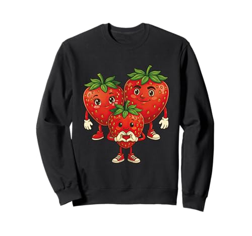 Erdbeere mit Familie | Süße Erdbeere mit Erdbeer Mama & Papa Sweatshirt von Erdbeere Designer Designs