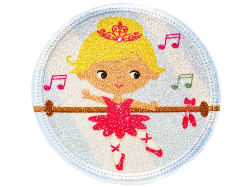 Glitzer - Klett Patch Für Schulranzen Ballett Personalisierbar Mit Namen Auch Als Anhänger Oder Bügelpatch Magnet von Erdbeerkobold