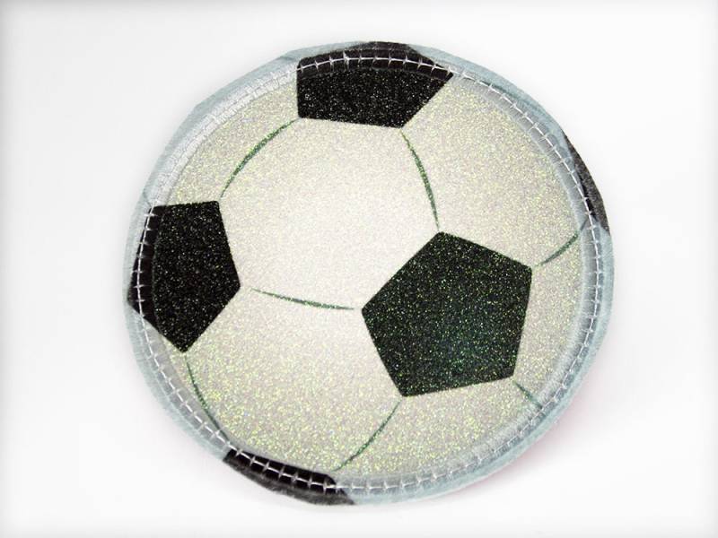 Glitzer - Klett Patch Für Schulranzen Fußball Personalisierbar Mit Namen Auch Als Anhänger Oder Bügelpatch Magnet von Erdbeerkobold