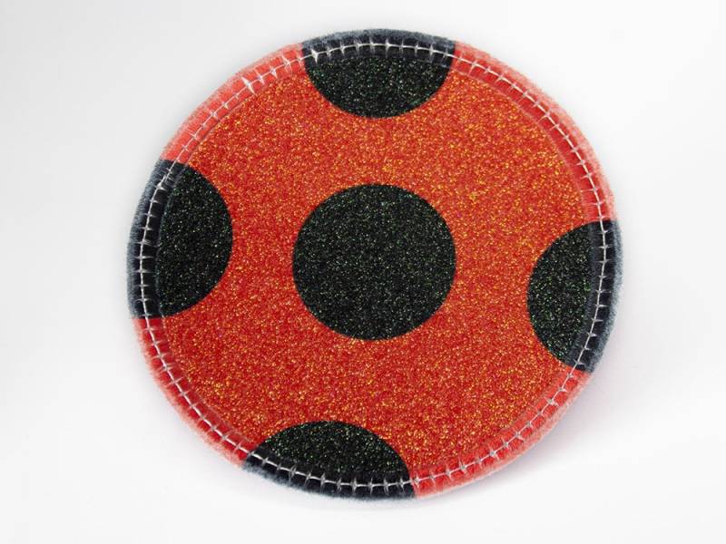 Glitzer - Klett Patch Für Schulranzen Marienkäfer Personalisierbar Mit Namen Auch Als Anhänger Oder Bügelpatch Magnet von Erdbeerkobold