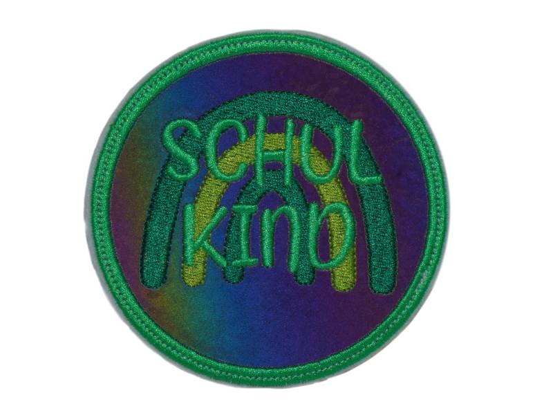 Reflektor - Klett Patch Regenbogen Für Den Schulranzen Oder Rucksack Optional Mit Namen | Auch Als Anhänger Zum Aufbügeln Grün von Erdbeerkobold