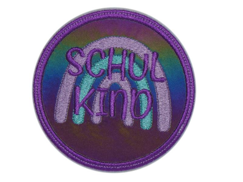 Reflektor - Klett Patch Regenbogen Für Den Schulranzen Oder Rucksack Optional Mit Namen | Auch Als Anhänger Zum Aufbügeln Lila-Mint von Erdbeerkobold