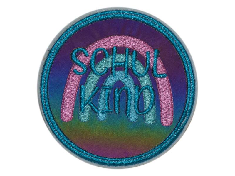 Reflektor - Klett Patch Regenbogen Für Den Schulranzen Oder Rucksack Optional Mit Namen | Auch Als Anhänger Zum Aufbügeln Petrol von Erdbeerkobold