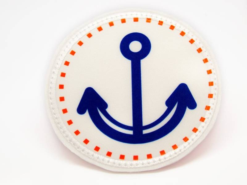 stoff - Klett Patch Für Schulranzen Anker Personalisierbar Mit Namen Auch Als Anhänger Oder Bügelpatch von Erdbeerkobold