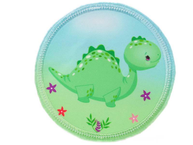 stoff - Klett Patch Für Schulranzen Dino Dinosaurier Personalisierbar Mit Namen Auch Als Anhänger Oder Bügelpatch von Erdbeerkobold