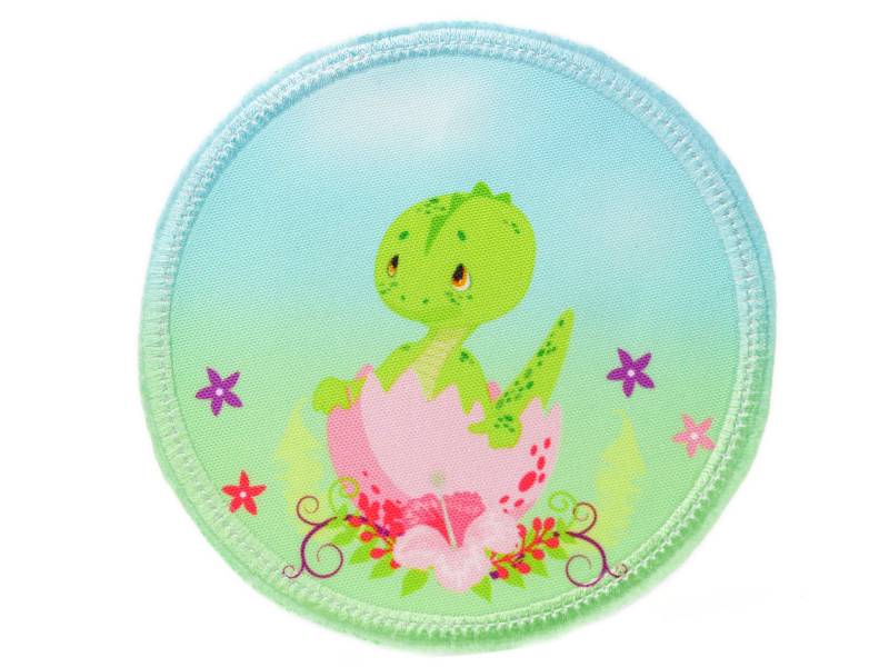 stoff - Klett Patch Für Schulranzen Dino Dinosaurier Personalisierbar Mit Namen Auch Als Anhänger Oder Bügelpatch von Erdbeerkobold