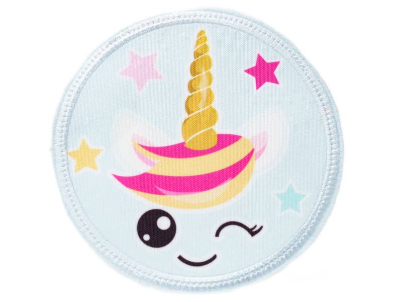 stoff - Klett Patch Für Schulranzen Einhorn Personalisierbar Mit Namen Auch Als Anhänger Oder Bügelpatch von Erdbeerkobold