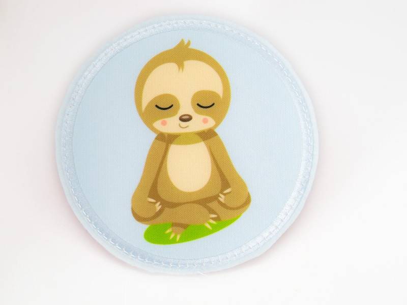 stoff - Klett Patch Für Schulranzen Faultier Personalisierbar Mit Namen Auch Als Anhänger Oder Bügelpatch von Erdbeerkobold