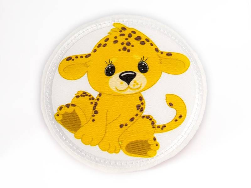 stoff - Klett Patch Für Schulranzen Leopard Personalisierbar Mit Namen Auch Als Anhänger Oder Bügelpatch von Erdbeerkobold