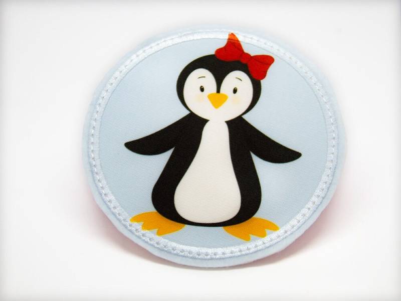 stoff - Klett Patch Für Schulranzen Pinguin Personalisierbar Mit Namen Auch Als Anhänger Oder Bügelpatch von Erdbeerkobold