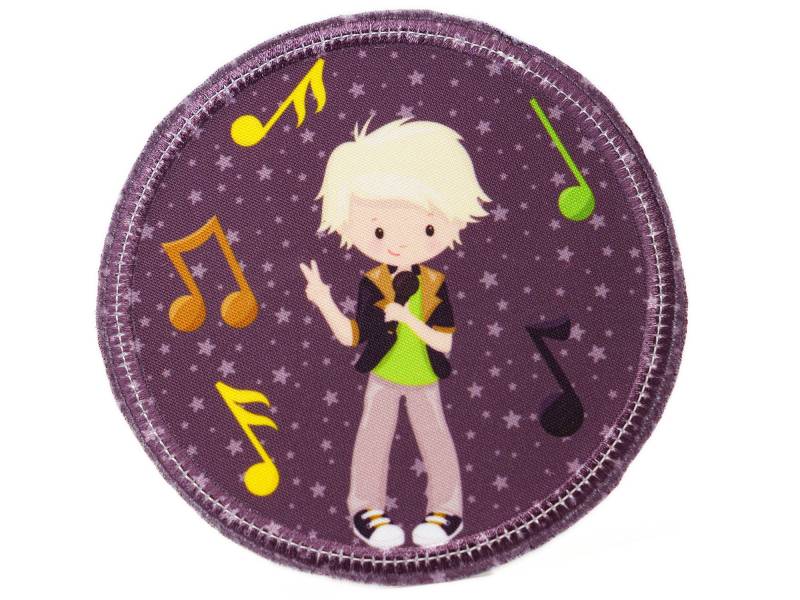 stoff - Klett Patch Für Schulranzen Sänger Musik Personalisierbar Mit Namen Auch Als Anhänger Oder Bügelpatch von Erdbeerkobold