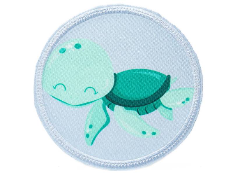 stoff - Klett Patch Für Schulranzen Schildkröte Personalisierbar Mit Namen Auch Als Anhänger Oder Bügelpatch von Erdbeerkobold