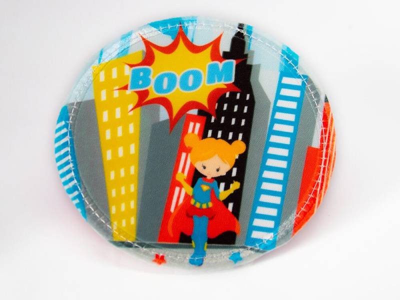 stoff - Klett Patch Für Schulranzen Superheldin Personalisierbar Mit Namen Auch Als Anhänger Oder Bügelpatch von Erdbeerkobold