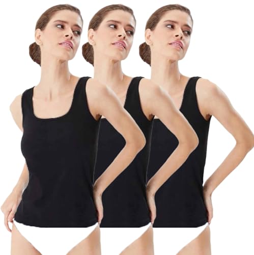 Erdem Bamboo Tank Top Damen Tops Damenoberteile Sommerkleidung für Frauen Trägertop Ärmellos Basic Tops Baumwolle Sommertops Basic Tailliert 3er Pack Schwarz XL Erdem Bamboo Tank Top Damen Tops Damenoberteile Sommerkleidung für Frauen Trägertop Ärmellos Basic Tops Baumwolle Sommertops Basic Tailliert 3er Pack Schwarz XL von Erdem Ic Giyim