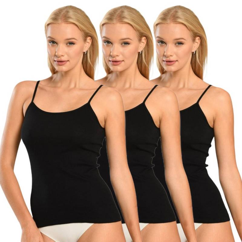 erdem iç giyim Tanktop 3er-Pack Damen-Rippunterhemd, perfekt sitzend, 100% Baumwolle von erdem iç giyim