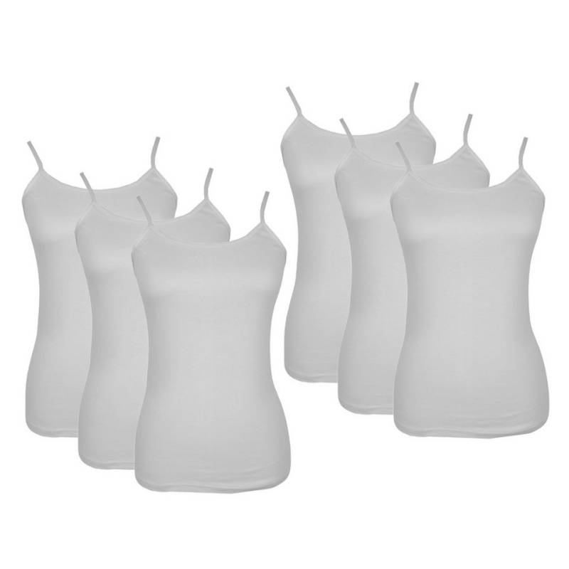 erdem iç giyim Tanktop 6er-Pack Damen Rippunterhemd, perfekter Sitz, 100% Baumwolle von Erdem Iç Giyim