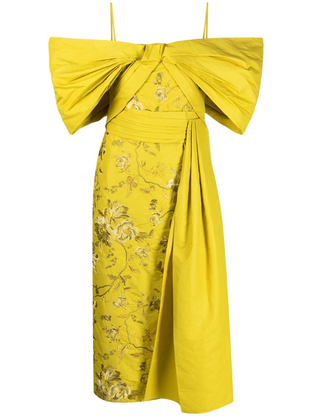 Erdem Schulterfreies Kleid mit Stickerei - Gelb von Erdem