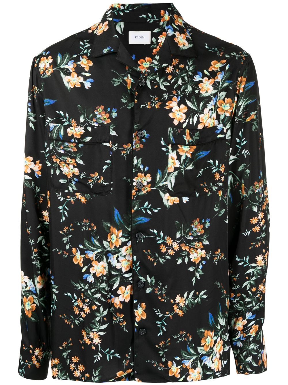 Erdem Hemd mit Blumen-Print - Schwarz von Erdem