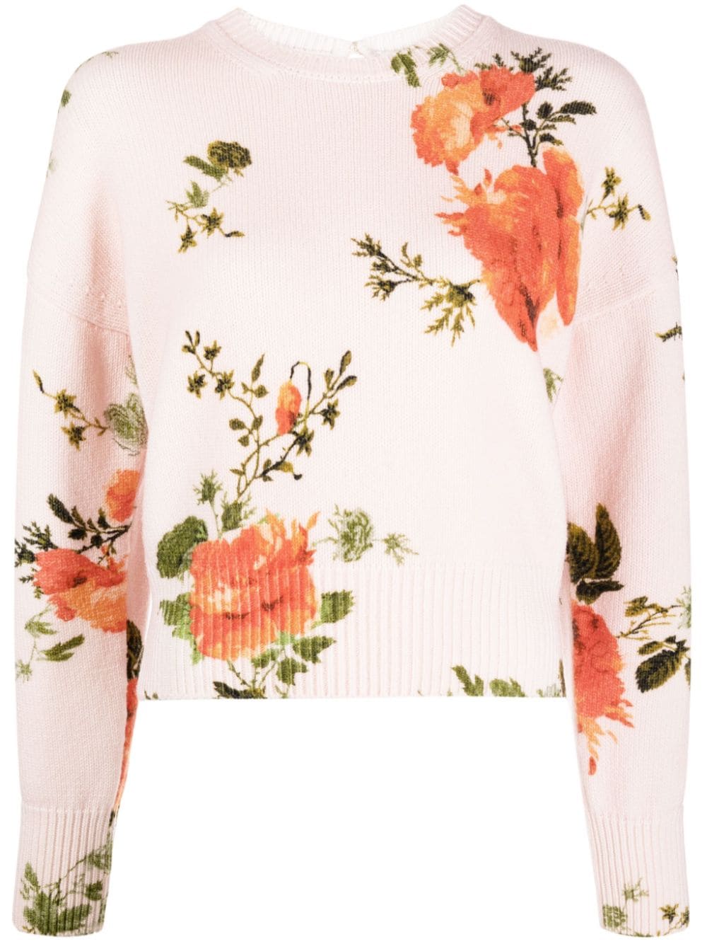 Erdem Merinopullover mit Blumenmotiv - Rosa von Erdem