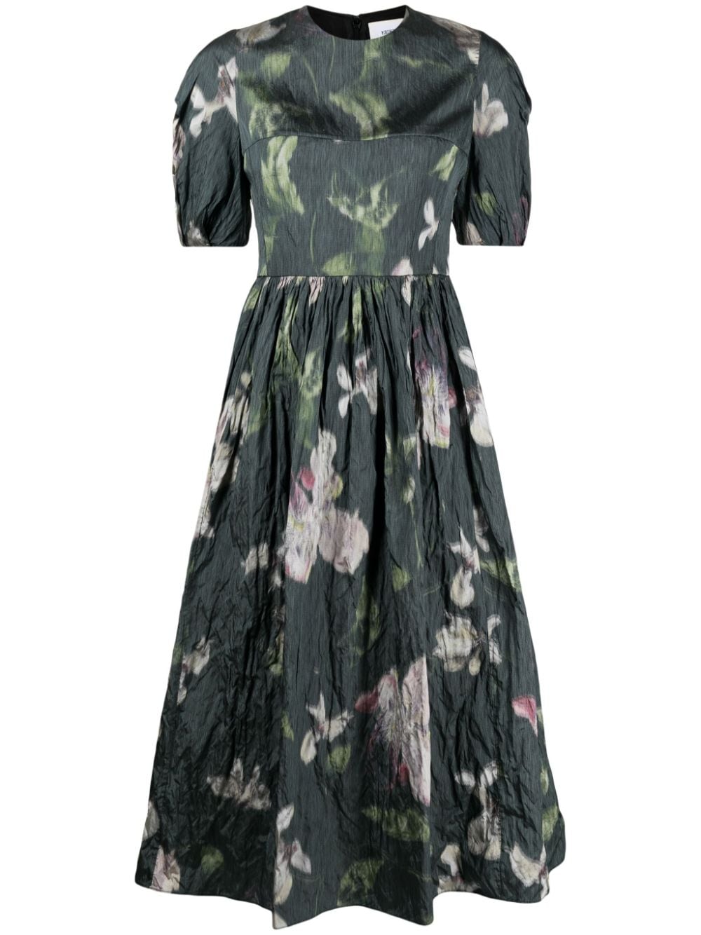 Erdem Midikleid mit Blumen-Print - Grün von Erdem