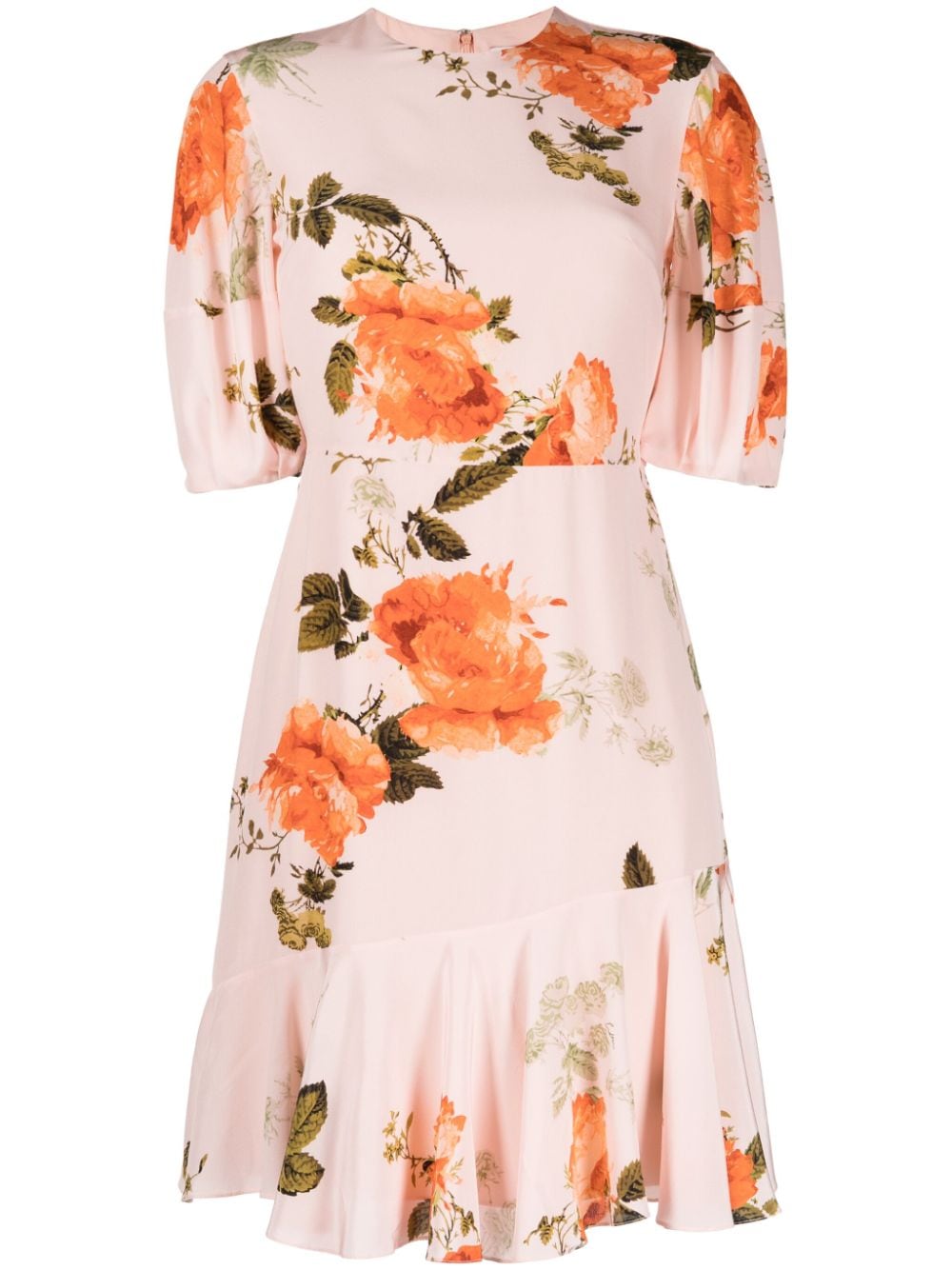 Erdem Minikleid aus Seide mit Blumen-Print - Rosa von Erdem