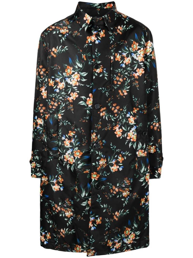 Erdem Trenchcoat mit Blumen-Print - Schwarz von Erdem