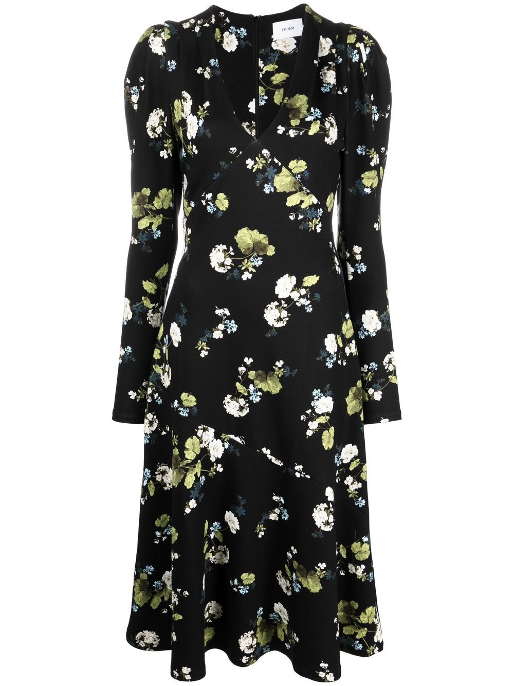 Erdem Kleid mit Print - Schwarz von Erdem