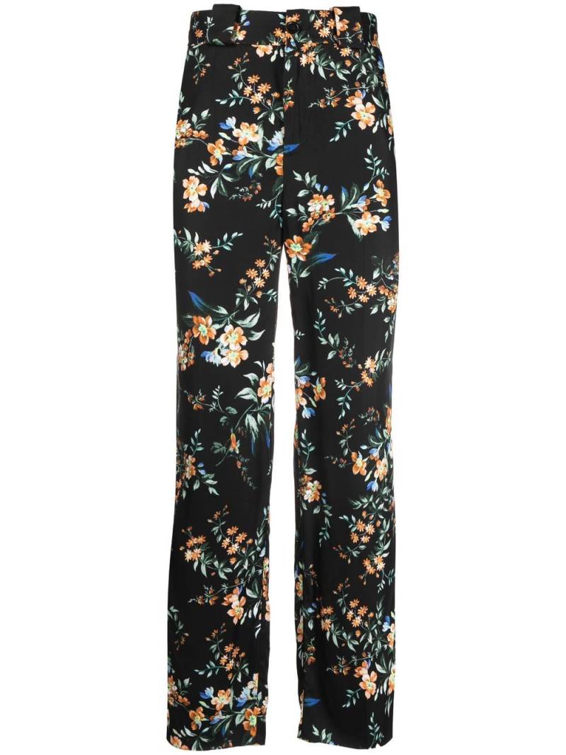 Erdem Hose mit Blumen-Print - Schwarz von Erdem