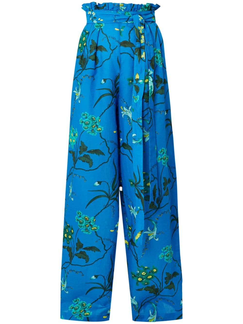 Erdem floral-print wide-leg trousers - Blau von Erdem