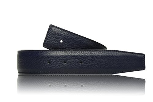 Erdi Ünver Blauer Wendegürtel in echt Leder für Herren & Damen 31mm Breiter Gürtel in Blau (100 cm) von Erdi Ünver