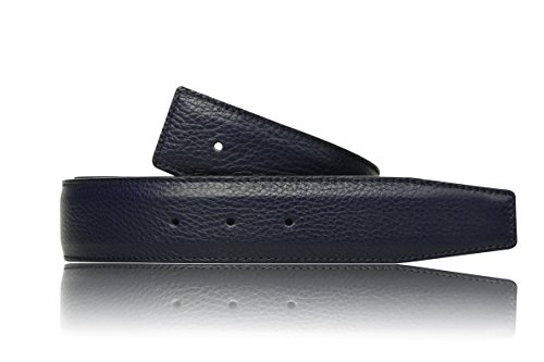 Erdi Ünver Blauer Wendegürtel in echt Leder für Herren & Damen 31mm Breiter Gürtel in Blau (80 cm) von Erdi Ünver