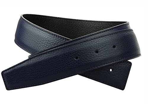 Erdi Ünver Cintura double face blu in vera pelle per uomo & donna 4 cm spessore cintura blu (110cm) von Erdi Ünver