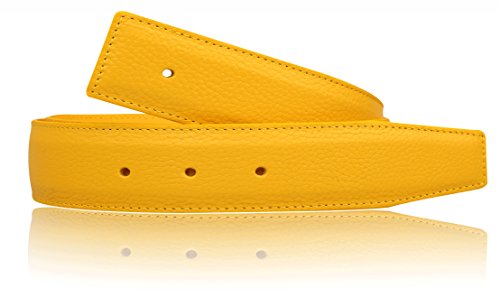 Erdi Ünver Gelber Wendegürtel in echt Leder für Herren & Damen 31mm Breiter Gürtel in Gelb (85) von Erdi Ünver