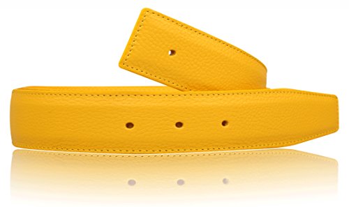 Erdi Ünver Gelber Wendegürtel in echt Leder für Herren & Damen 4 cm Breiter Gürtel in Gelb (100) von Erdi Ünver