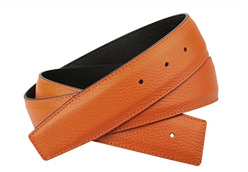 Erdi Ünver H Gürtel Orange Wendegürtel in echt Leder für Herren & Damen 32mm Breiter (90 cm) von Erdi Ünver