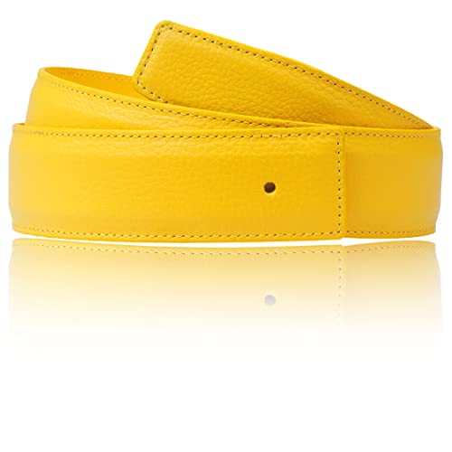 Erdi Ünver H Gürtel passend zur H Gürtelschanlle ohne Schnalle in 32mm (115 cm, Gelb) von Erdi Ünver