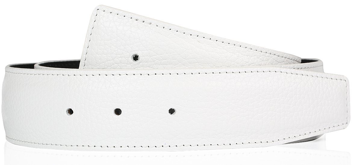 Erdi Ünver Ledergürtel Wendegürtel Weiß 32mm ohne H Schnalle & H Gürtelschnalle von Erdi Ünver